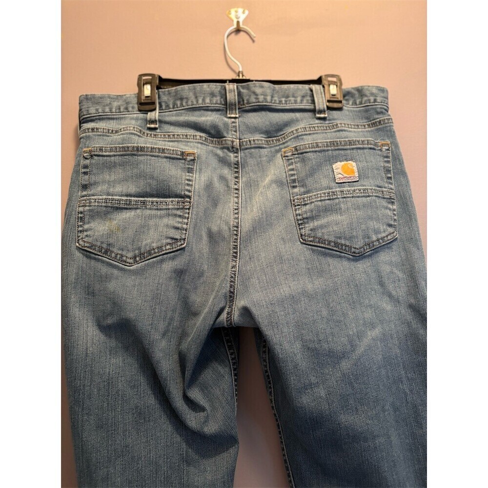 Carhartt Rugged Flex Men's Jeans 36x32 Blue Light Wash Straight Relaxed - Picture 5 of 10